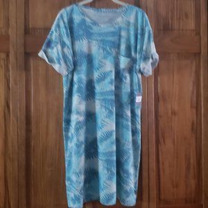 EDDIE BAUER multi color S/S nightshirt sz L woman's - NWT